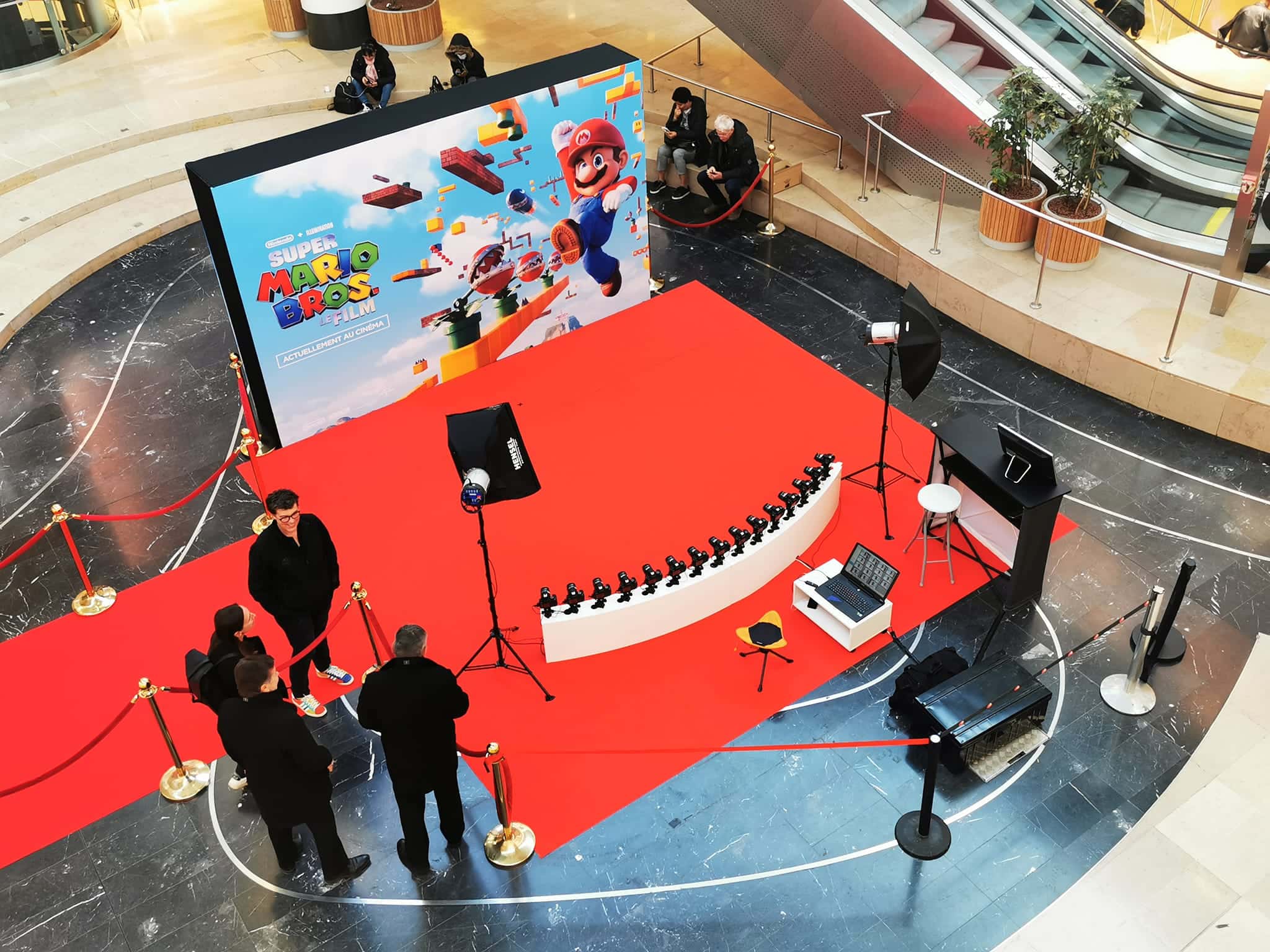 Animation Bullet Time pour le lancement du film Super Mario Bros